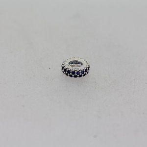 Pandora Retired Sterling Silver Inspiration Within Spacer Blue Crystal 791359NCB